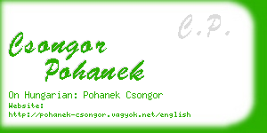 csongor pohanek business card